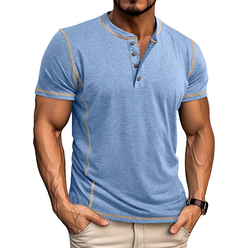 Men's Button Henley T-Shirt