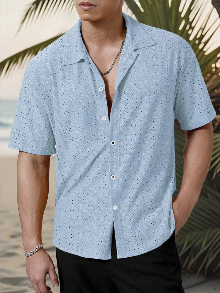 Men's Textured Lapel Shirt