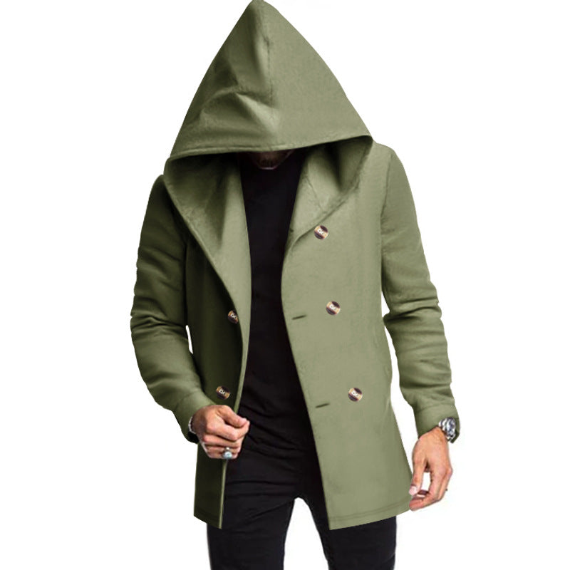 Men's Tweed Hooded Coat
