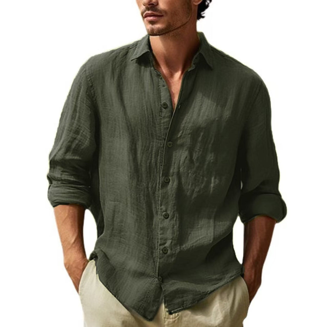 Men's Linen Blend Polo Shirt
