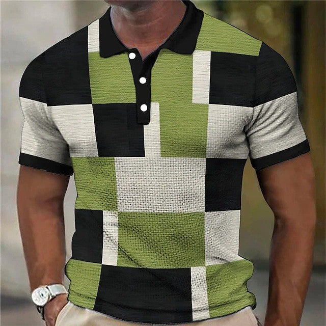 Men's Checkered Polo Shirt