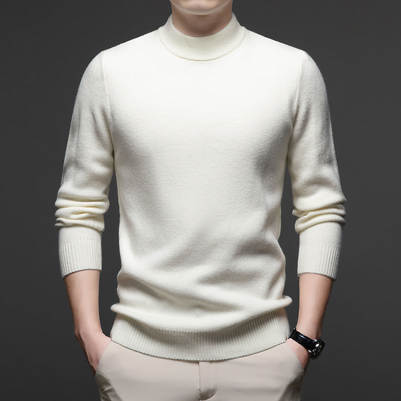 Men's Ribbed High Neck Sweater