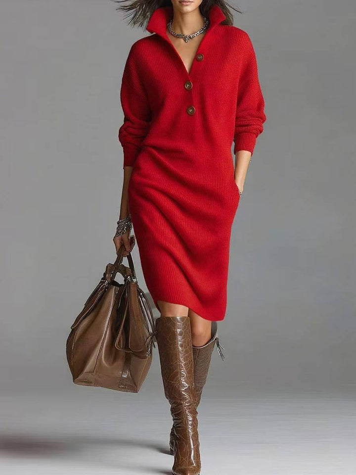 Marlowe | Relaxed Button-Up Sweater Dress