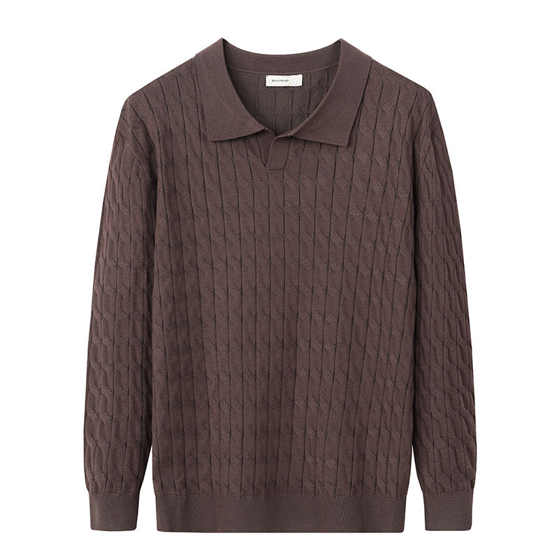 Men's Loose Polo Sweater