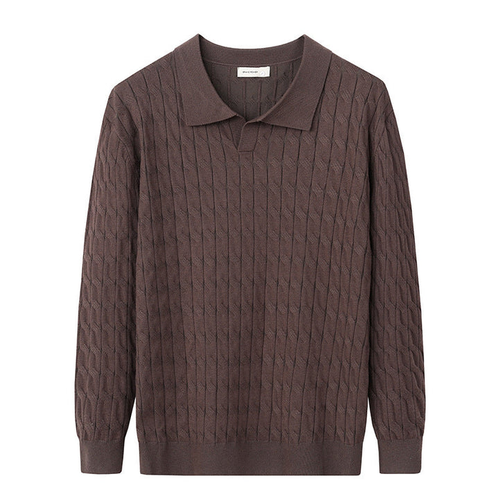 Men's Loose Polo Sweater