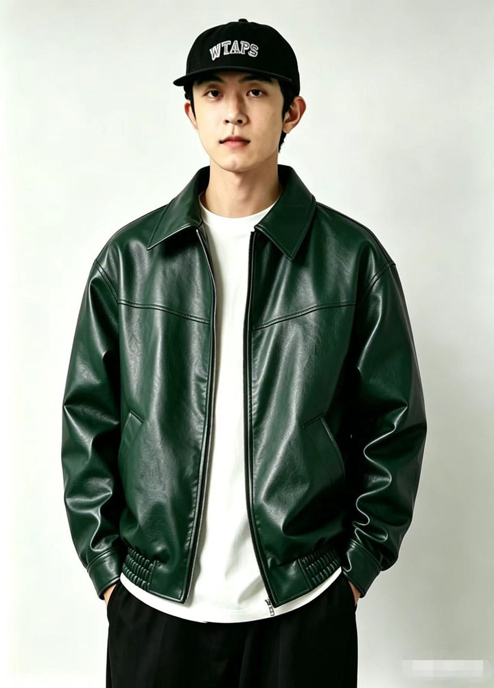 Men's Leather Effect Jacket