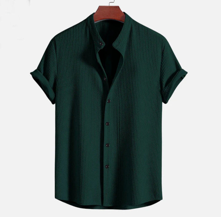 Men's Textured Button Front Shirt