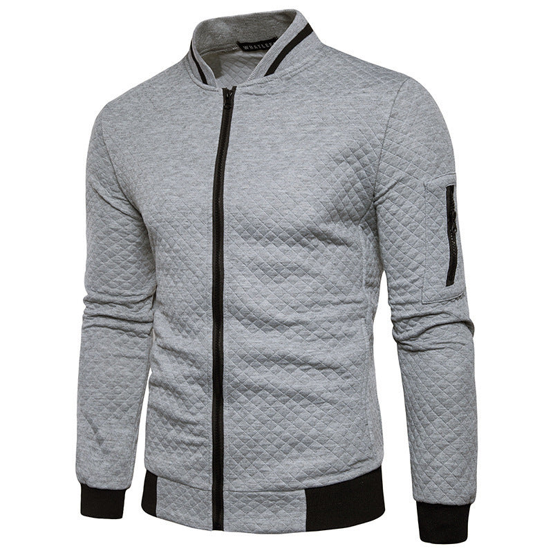 Men's Checkered Zipper Jacket