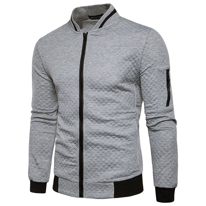 Men's Checkered Zipper Jacket
