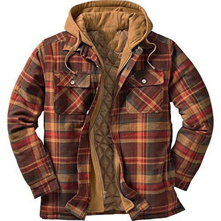 Men's Checkered Patchwork Jacket