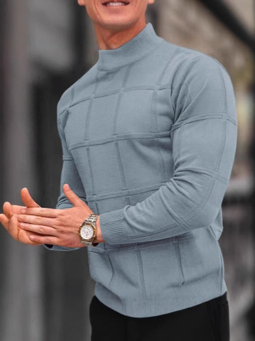 Men's Stand Collar Knit Sweater