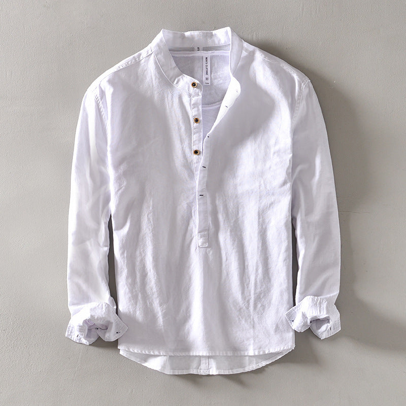 Men's Relaxed Stand Collar Shirt