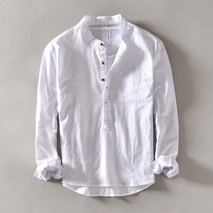 Men's Relaxed Stand Collar Shirt