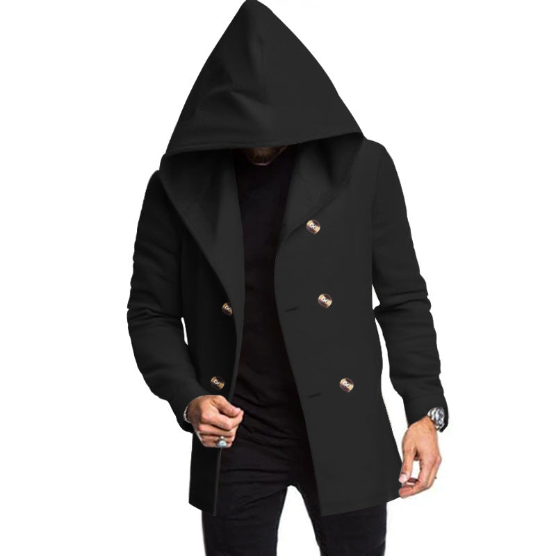 Men's Tweed Hooded Coat