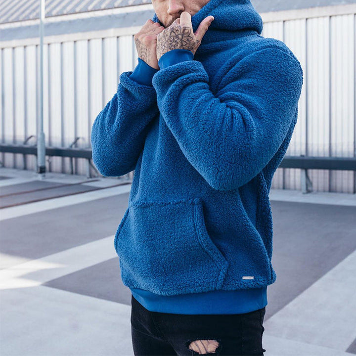 Men's Plush Hooded Zip Hoodie