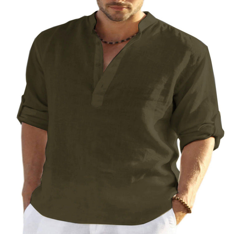 Men's Stand Collar Shirt