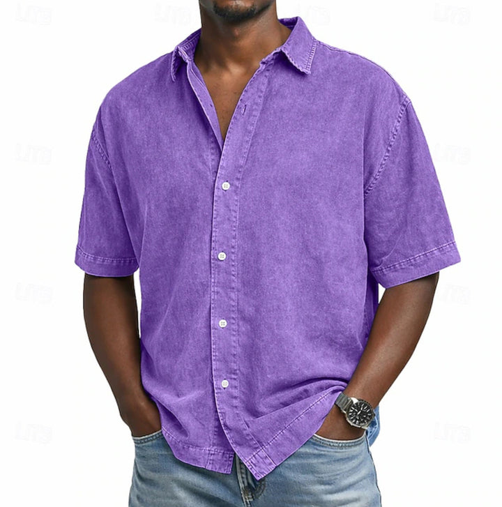 Men's Acid Wash Cotton Shirt