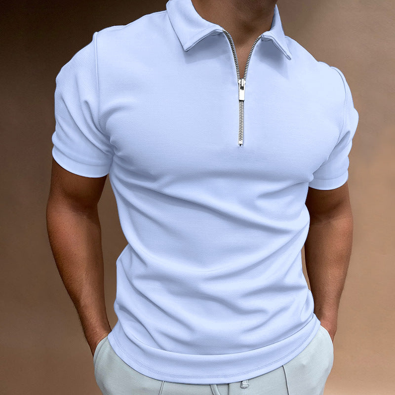 Men's Stretch Zip Polo Shirt