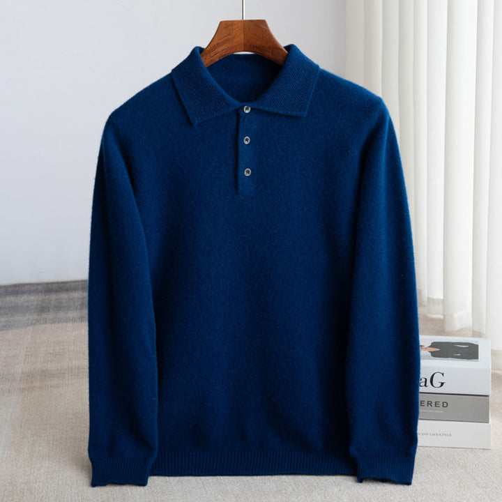 CLASSIC MEN'S POLO SWEATER (premium wool)