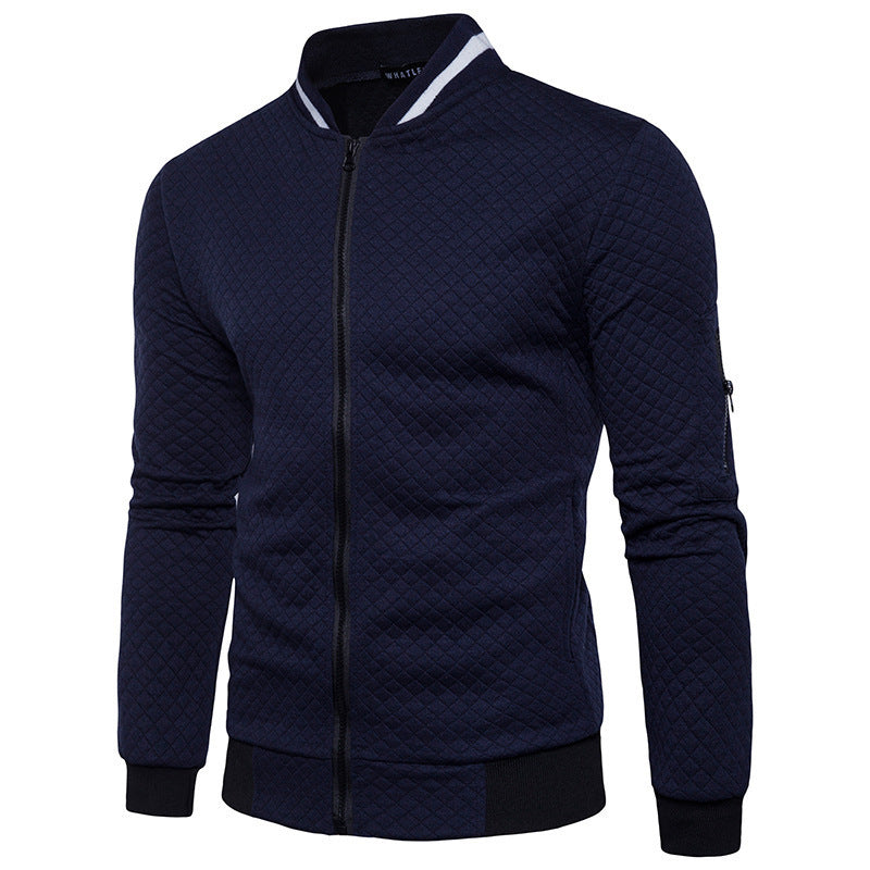 Men's Checkered Zipper Jacket