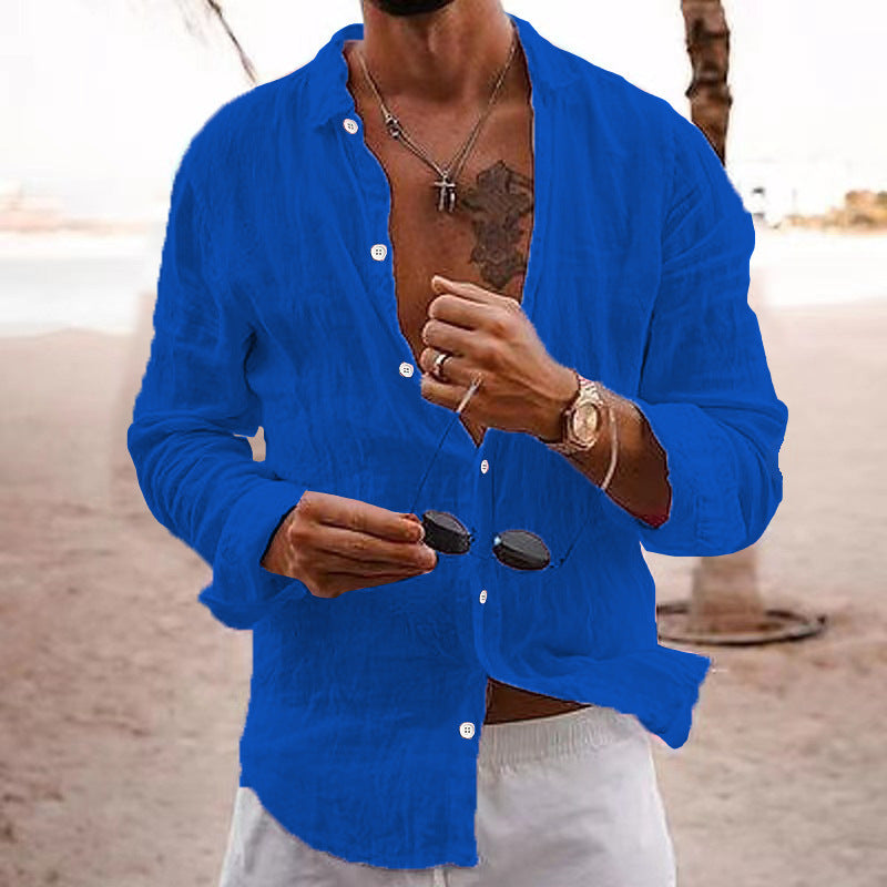 Men's Cotton Henley Shirt