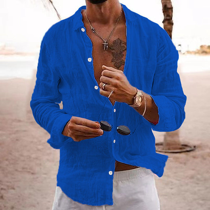 Men's Cotton Henley Shirt
