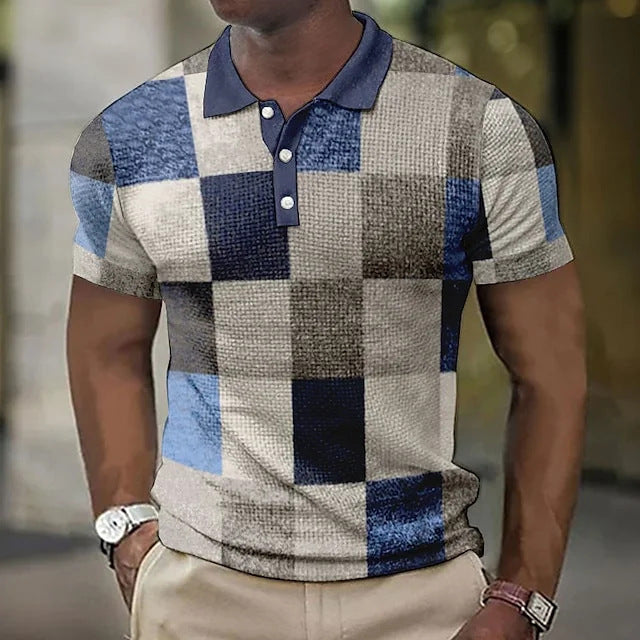 Men's Checkered Polo Shirt