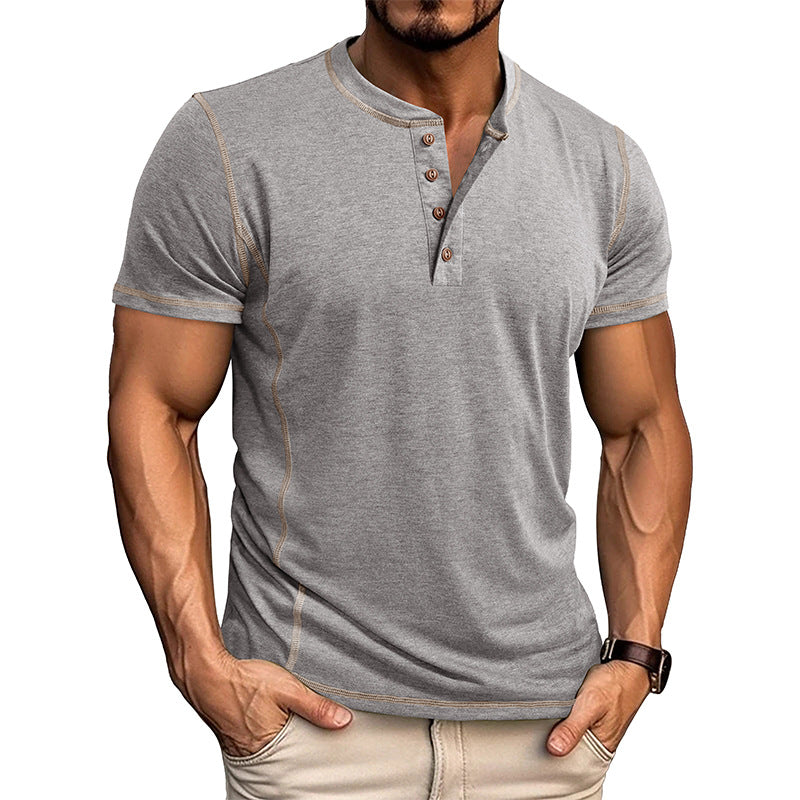 Men's Button Henley T-Shirt