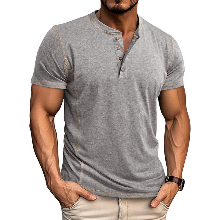 Men's Button Henley T-Shirt