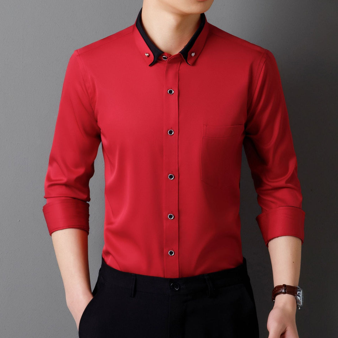 Men's Contrast Collar Shirt