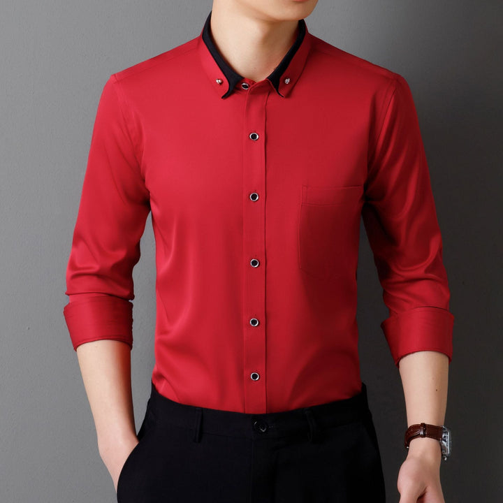 Men's Contrast Collar Shirt