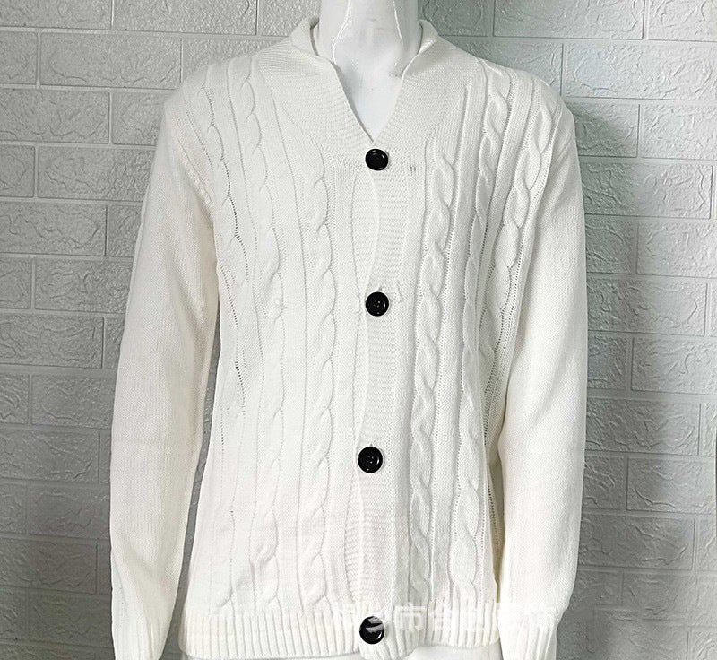Men's Textured Knit Cardigan