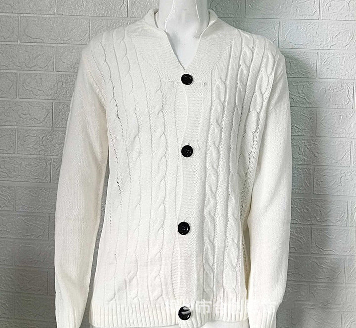 Men's Textured Knit Cardigan