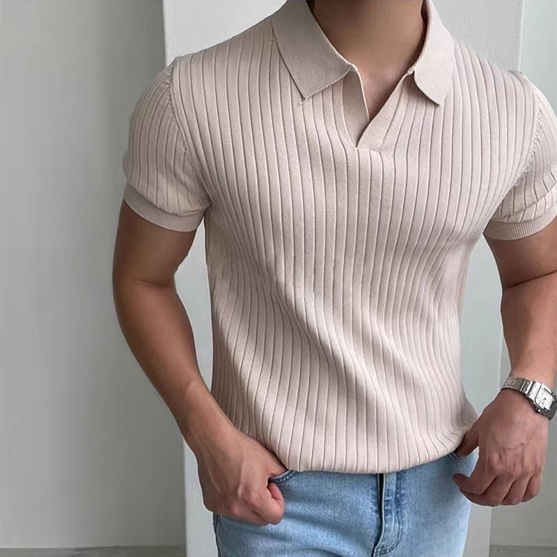Men's Textured Polo Top