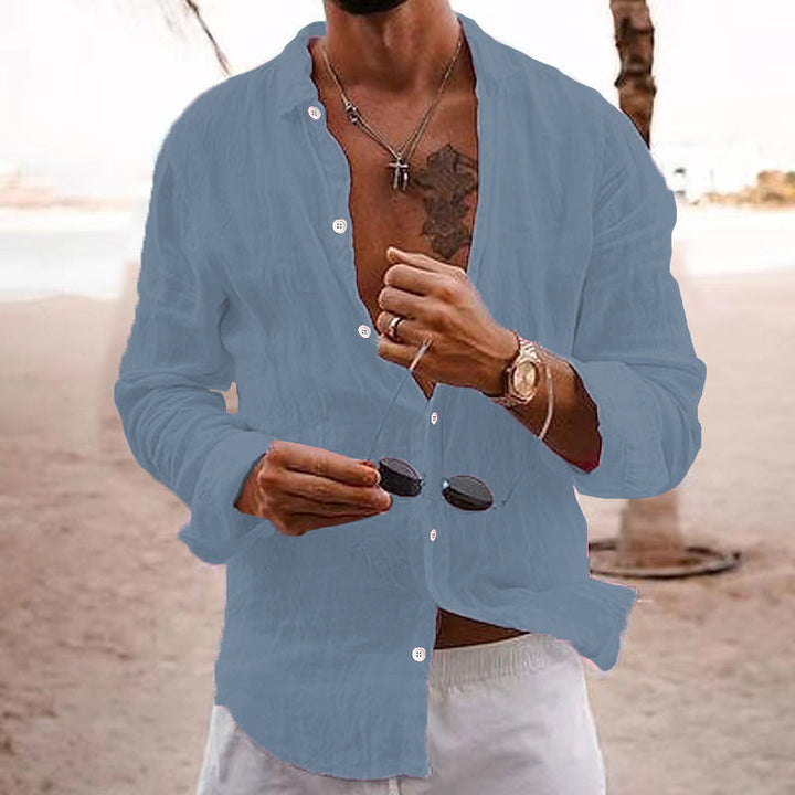 Men's Cotton Henley Shirt