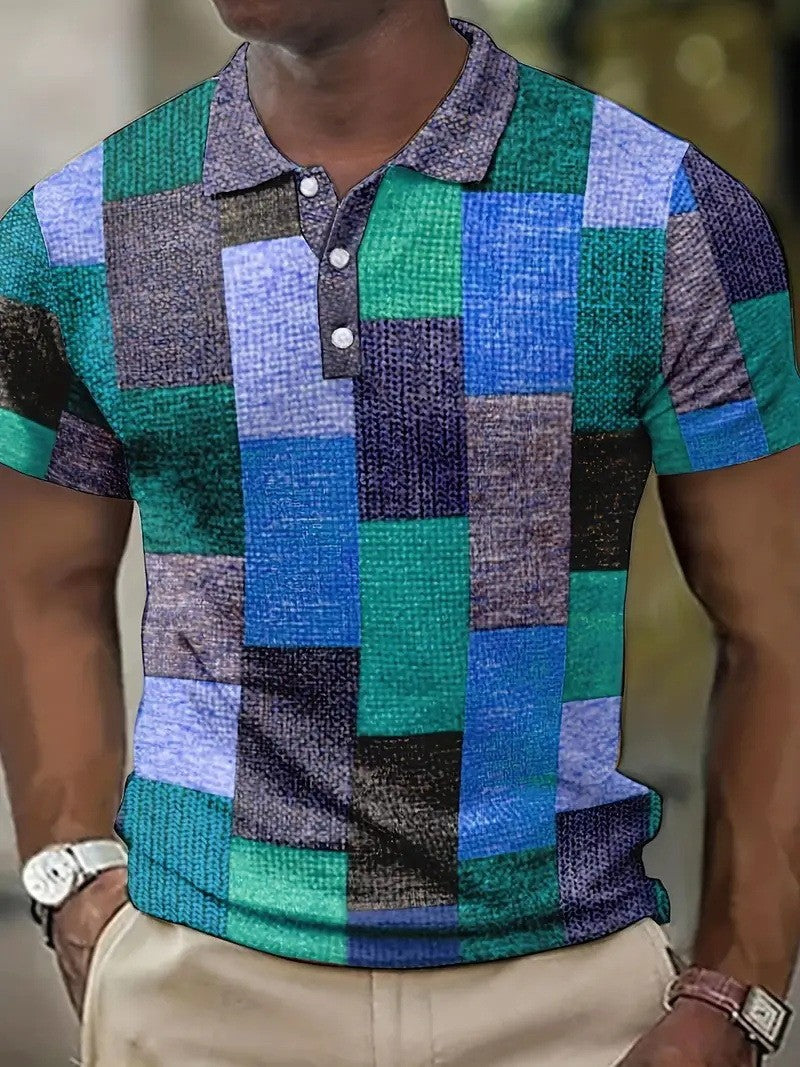 Men's Checkered Polo Shirt