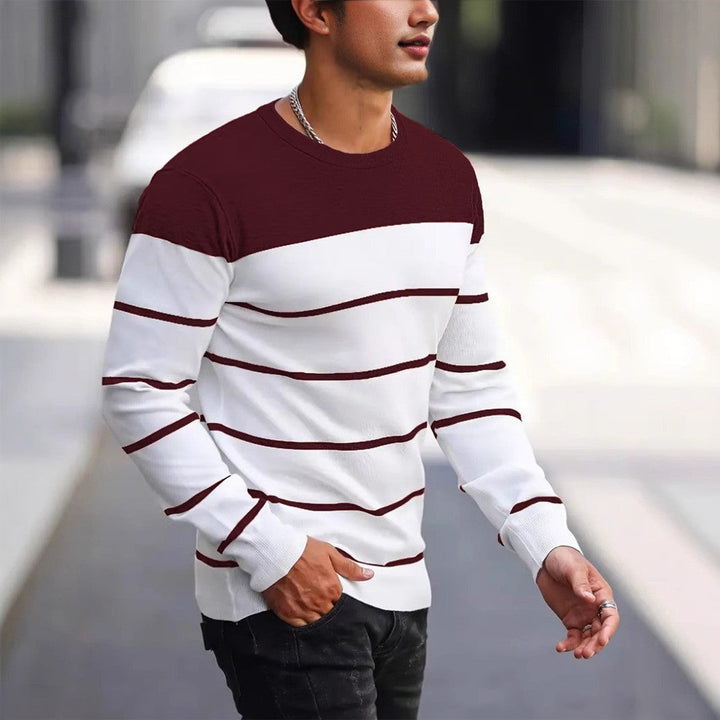 Men's Striped Knit Sweater