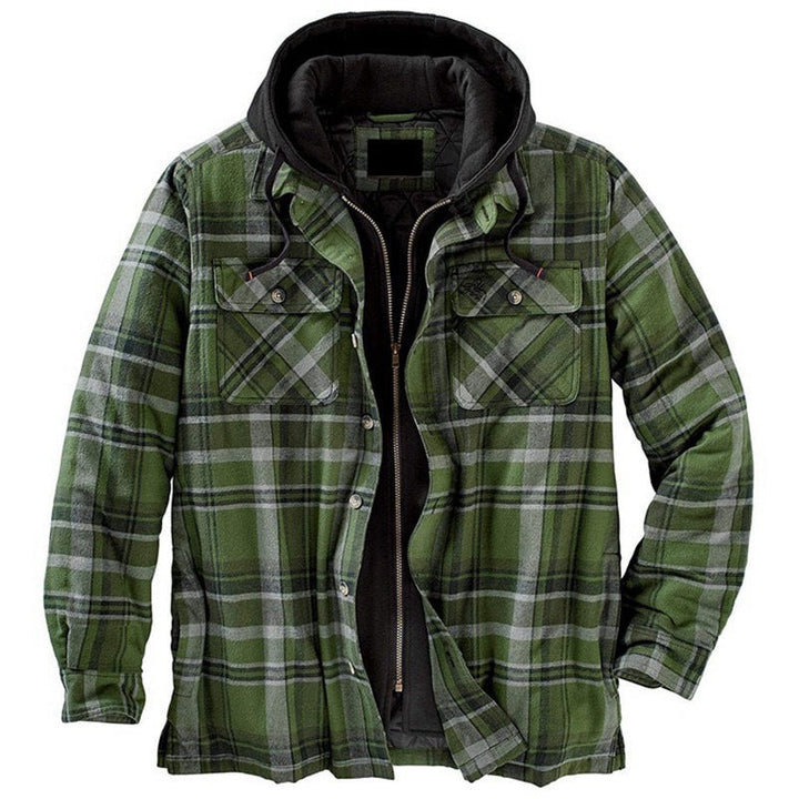 Men's Checkered Patchwork Jacket