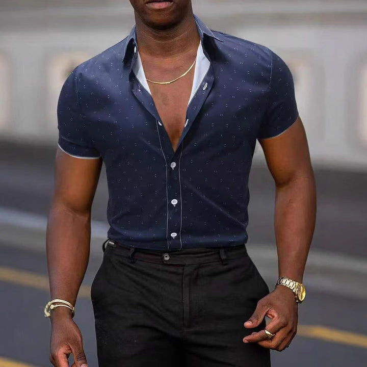 Men's Printed Button Shirt