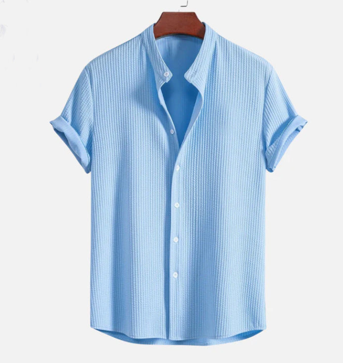 Men's Textured Button Front Shirt