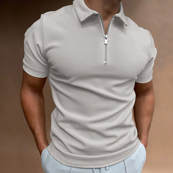 Men's Stretch Zip Polo Shirt