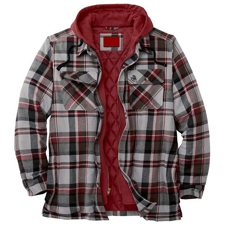 Men's Checkered Patchwork Jacket
