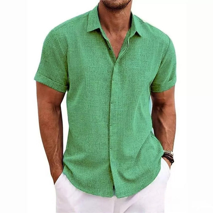 Men's Linen Lapel Shirt