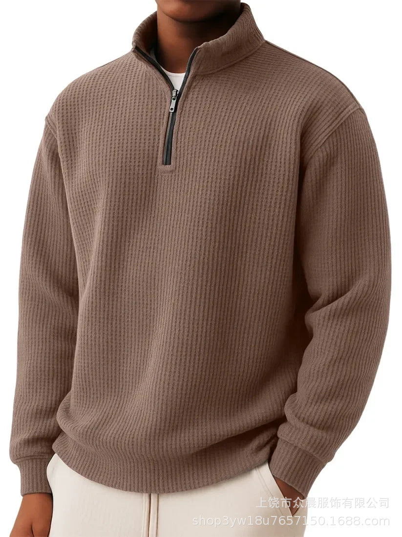 Men's Quarter Zip Knit Sweater