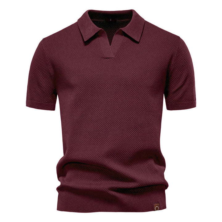 Men's Open-Collar Polo Shirt