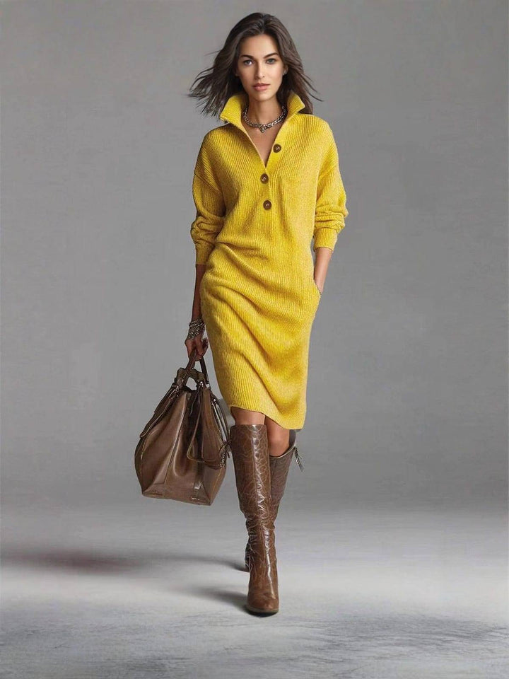 Marlowe | Relaxed Button-Up Sweater Dress