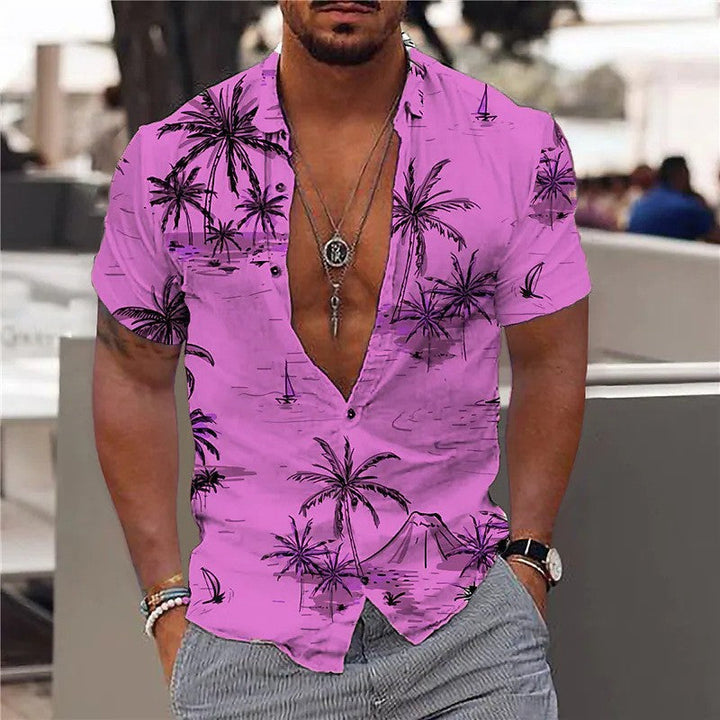 Men's Tropical Lapel Shirt