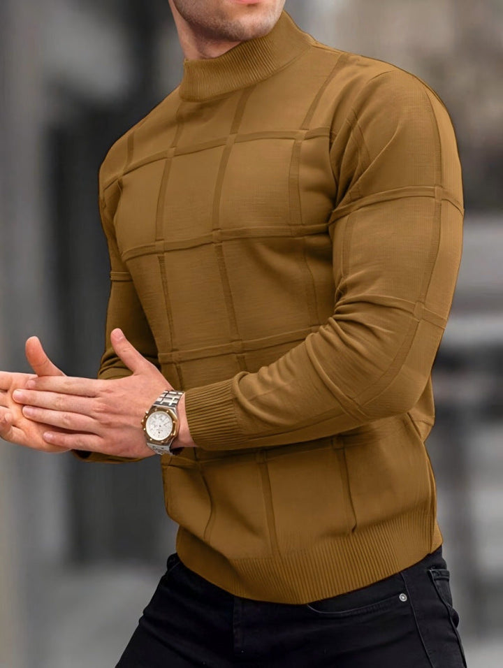 Men's Stand Collar Knit Sweater