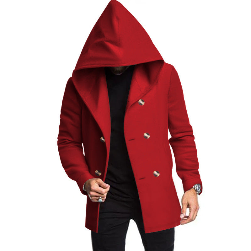 Men's Tweed Hooded Coat