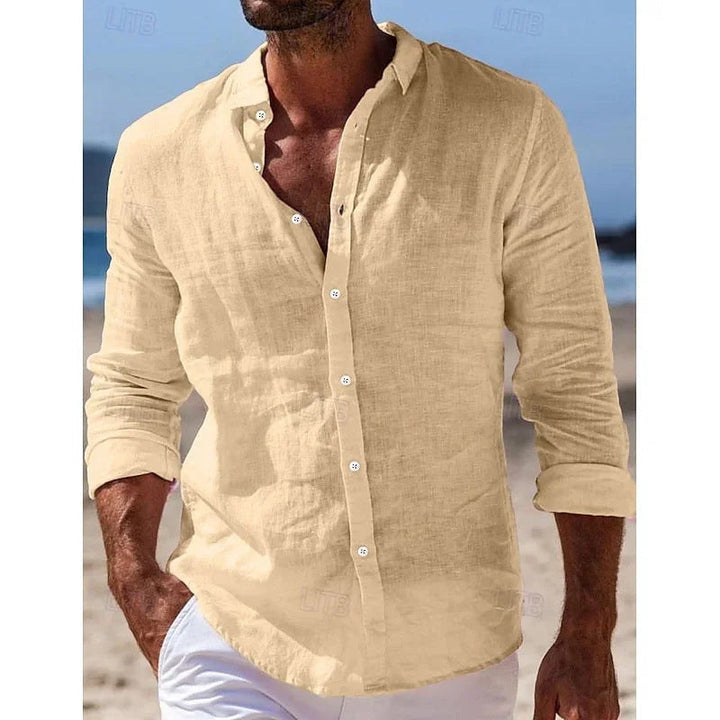 Men's Linen Blend Polo Shirt
